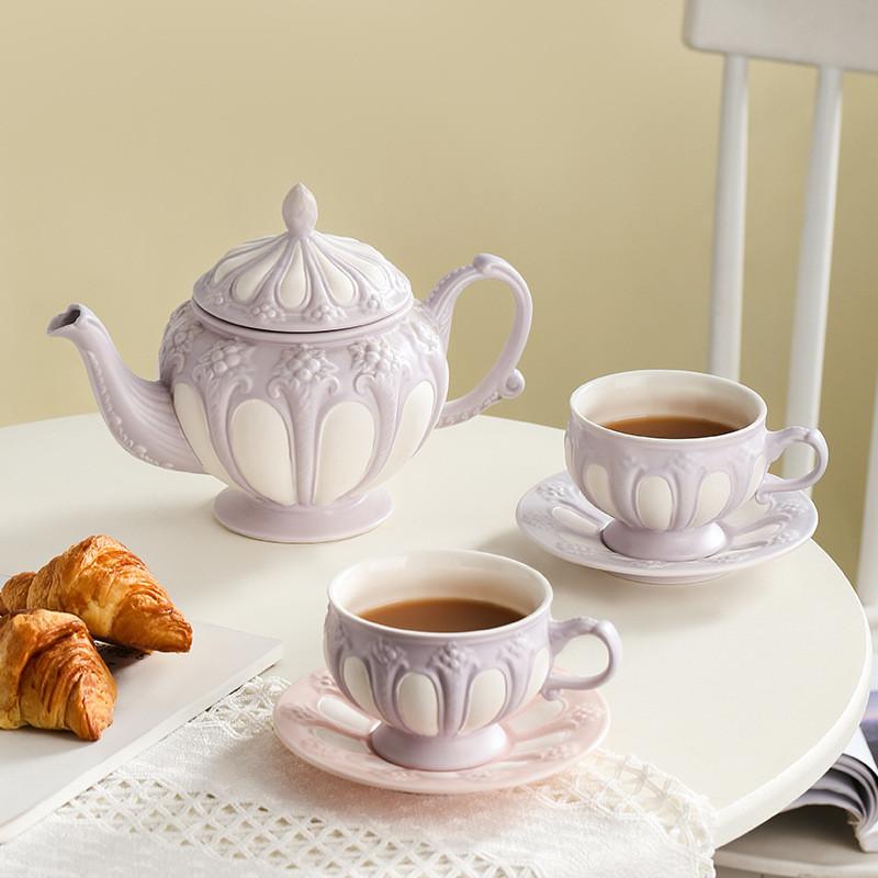 Europejski Porcelanowy Zestaw Filiżanki i Spodka do Herbaty Czajnik Angielska Popołudniowa Filiżanka do Herbaty Wysokiej Jakości Czajnik do Kawy Ładna Filiżanka do Kawy Kubek Impreza Kawiarnia