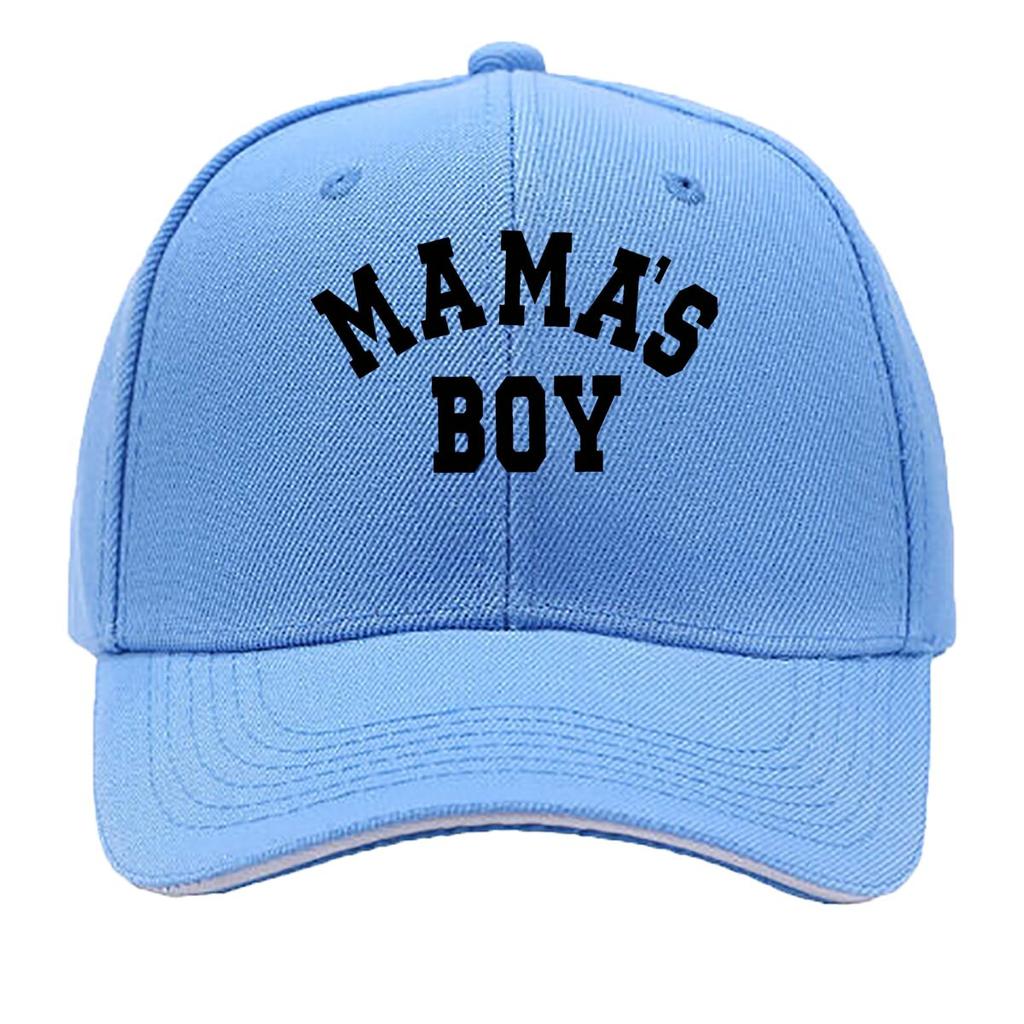 Mamas Boy Bold Black Sports Typography Sandwich Baseball Cap Unisex Women Sun Cap Outdoor Workouts Hat