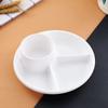Plastic Dinner Divided Plates Round Breakfast Plate Compartment  Serving Tray  Fat Loss