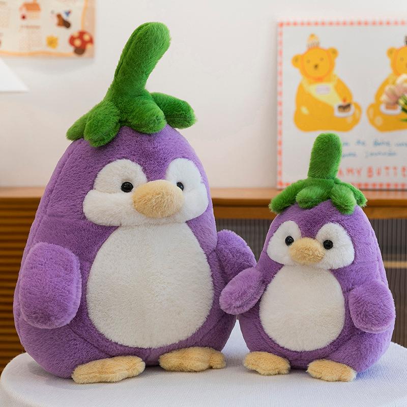 New Cute Penguin Baby Eggplant Cute Penguin Plush Doll Girl Sleeping Pillow Plush Toy