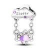 Zirkonium Charms 925 Sterling Sølv Kaffekopp Charm Bead Passer Mote stil Armbånd Halskjede Dame anheng DIY smykker