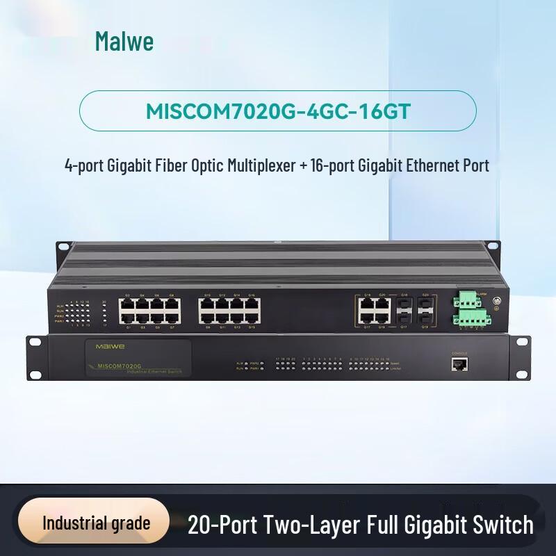 Maiwei 1U Rackmount Industrial Managed Switch