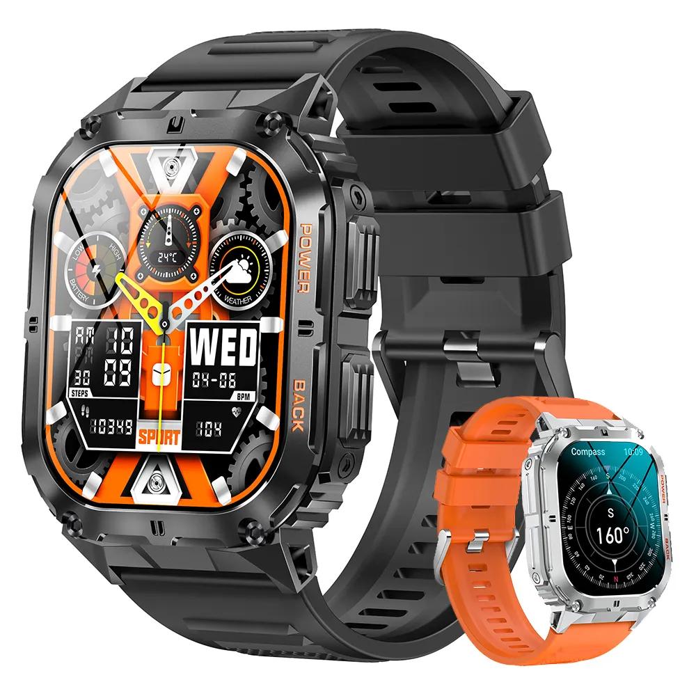 K61 Pro Smart Watch Men Bluetooth Call 1.96inch AMOLED Screen Compass AI Voice Health Monitor Sport Fitness Tracker Smartwatch