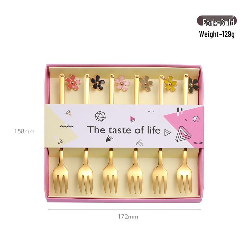 

Flower Coffee Spoon and Dessert Fork Set