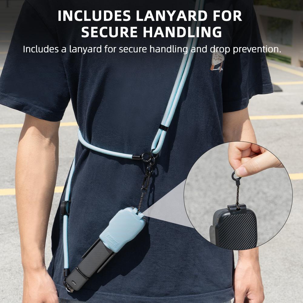 BRDRC Para DJI Osmo Pocket 3 Capa Protetora para Gimbal à Prova de Choque com Design Flip e Armazenamento para Filtro