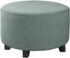 All Inclusive Round Ottoman Cover Spandex 1PC Footstool Protector Elastic Polar Fleece Footrest Slipcover For Living Room Home