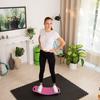 Relaxdays Planche d’équilibre Twist Board Balance Board entraînement fitness muscles abdos jambes 150 kg, rose