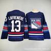 Mens New York Rangers 13 Alexis Lafreniere Authentic Style Hockey Jersey Blue Fan Wear Ice Games Casual Sportswear