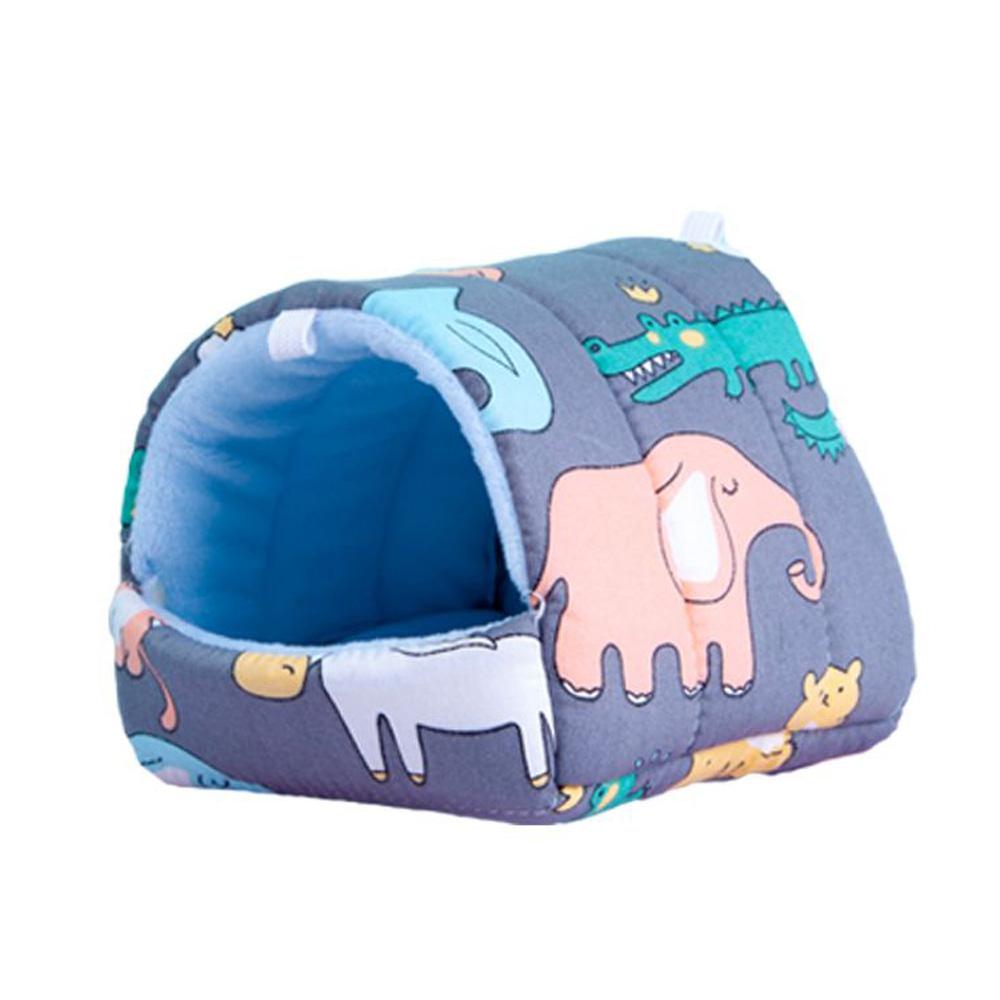 Cute Cartoon Rabbit Squirrel Mini Cage Guinea Pig Nest Small Animal Mice Rat Pet Sleeping Bed Hamster House Winter Warm Soft Mat