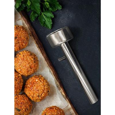 Cuillère-Portionneuse Antiadhésive pour Falafels & Boulettes de Viande - Outil Professionnel en Acier Inoxydable avec Manche Ergonomique pour la Préparation d'Apéritifs