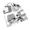 2D Flat Printing Retro Mid Century Modern Abstract Pattern Classic Knit Hat for Adults Available In Versatile Tones Ideal for Subtle Styling During Co