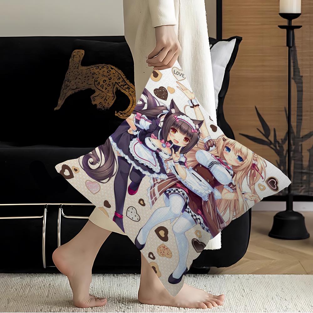 Nekopara Neko Anime Pillow Cover Design cushion Cover decor Holiday Decorati