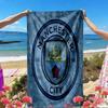 Manchester City FC Tryck Strandhandduk, Mångsidig Lätt Absorberande Strandhandduk för Pool Surf Yoga Badrum, Perfekt Födelsedag Semesterpresent