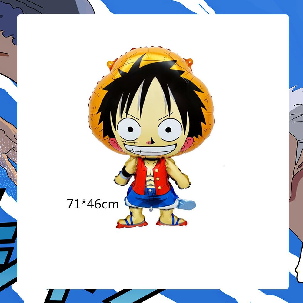 Dekoracje Urodzinowe One Piece Balon Luffy Zoro Jednorazowe Talerzyki Imprezowe Baner Dekoracja Tortu Torebki na Prezenty Chłopcy Akcesoria na Baby Shower