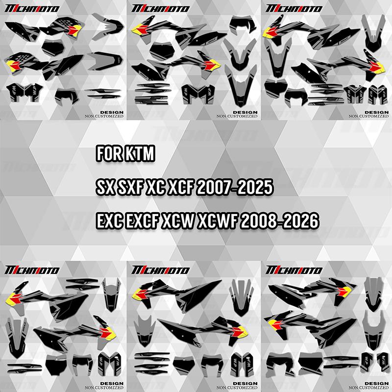 MCHMFG For KTM SX SXF 2007-2025 EXC XCW 2008-2026 Team Motorcycle Graphics Background Decals Sticker Kits