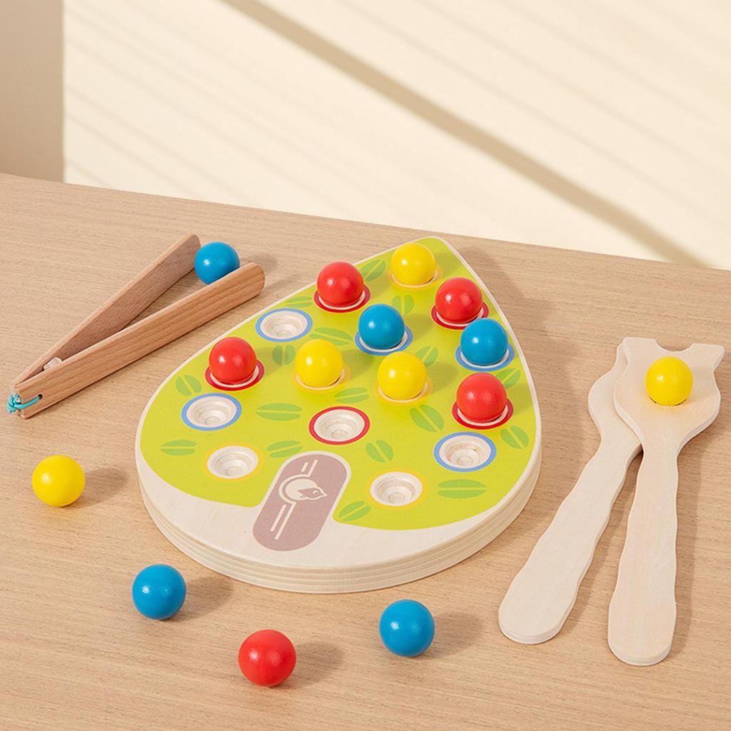 Preschool Educational Wooden Rainbow Color Sorting Toy Focused Training Logical Game for Kids Color Matching Learning Fun