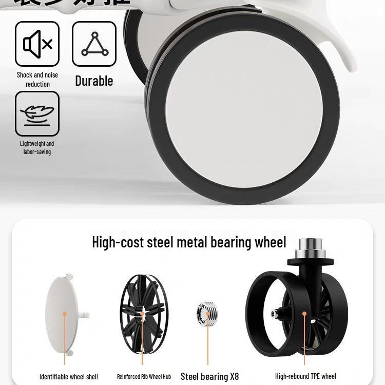 26-Inch Multifunctional Suitcase with Universal Wheels and Combination Lock