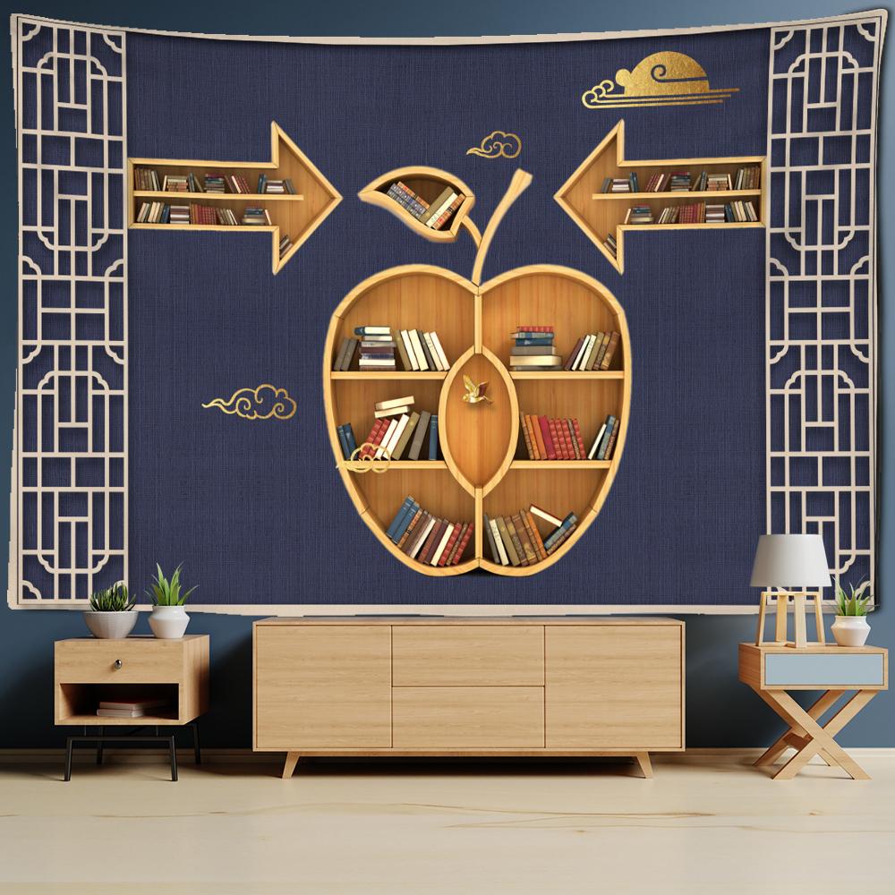 Psychedelic Wolf Head Tapestry Wall Hanging Witchcraft Hippie Tapiz Death Mystery Dormitory Home Decor