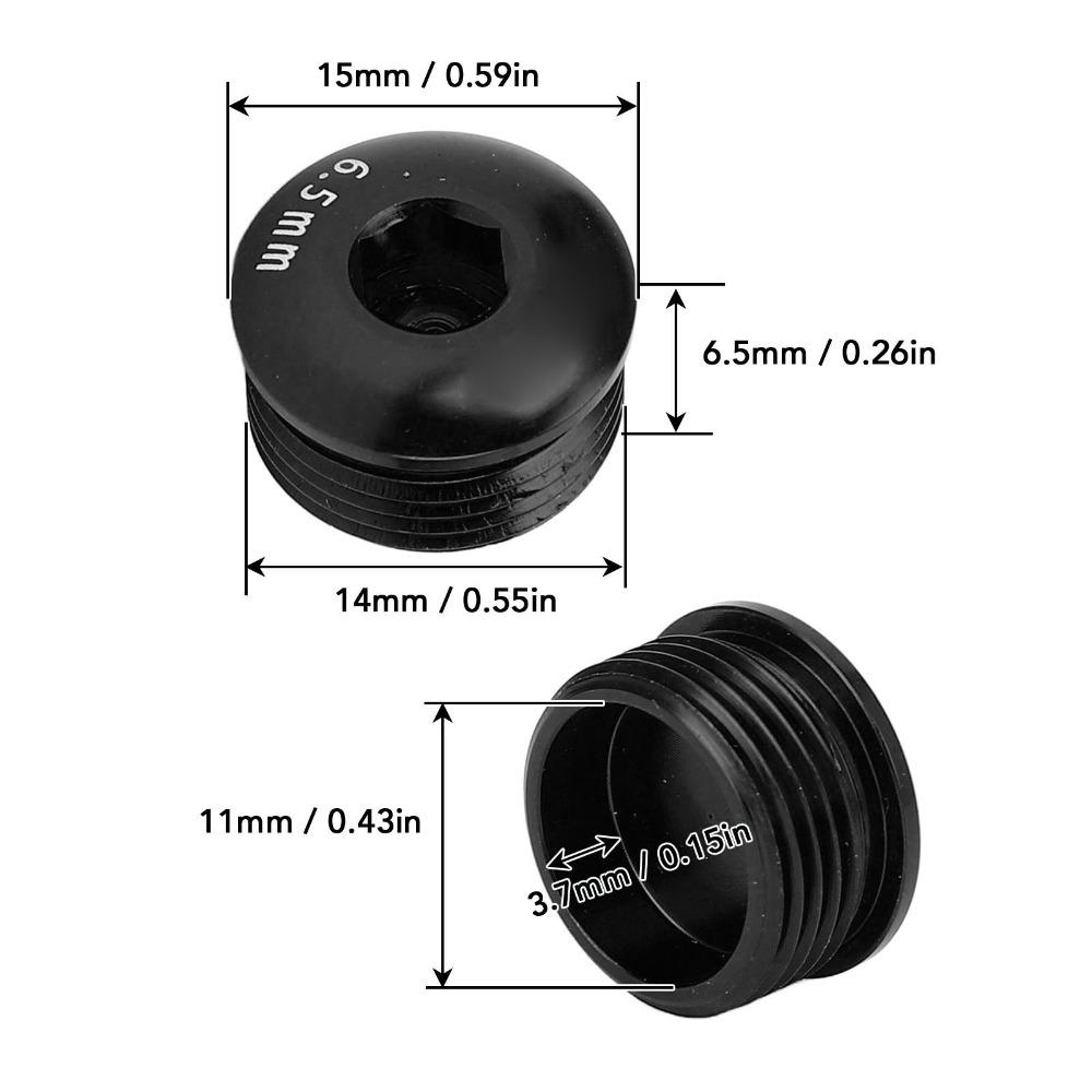 2PCS 6.5mm Bike Pedal Screw Cover M14 Thread Cycle Pedal Locking Screw  Bike Pedal Protection