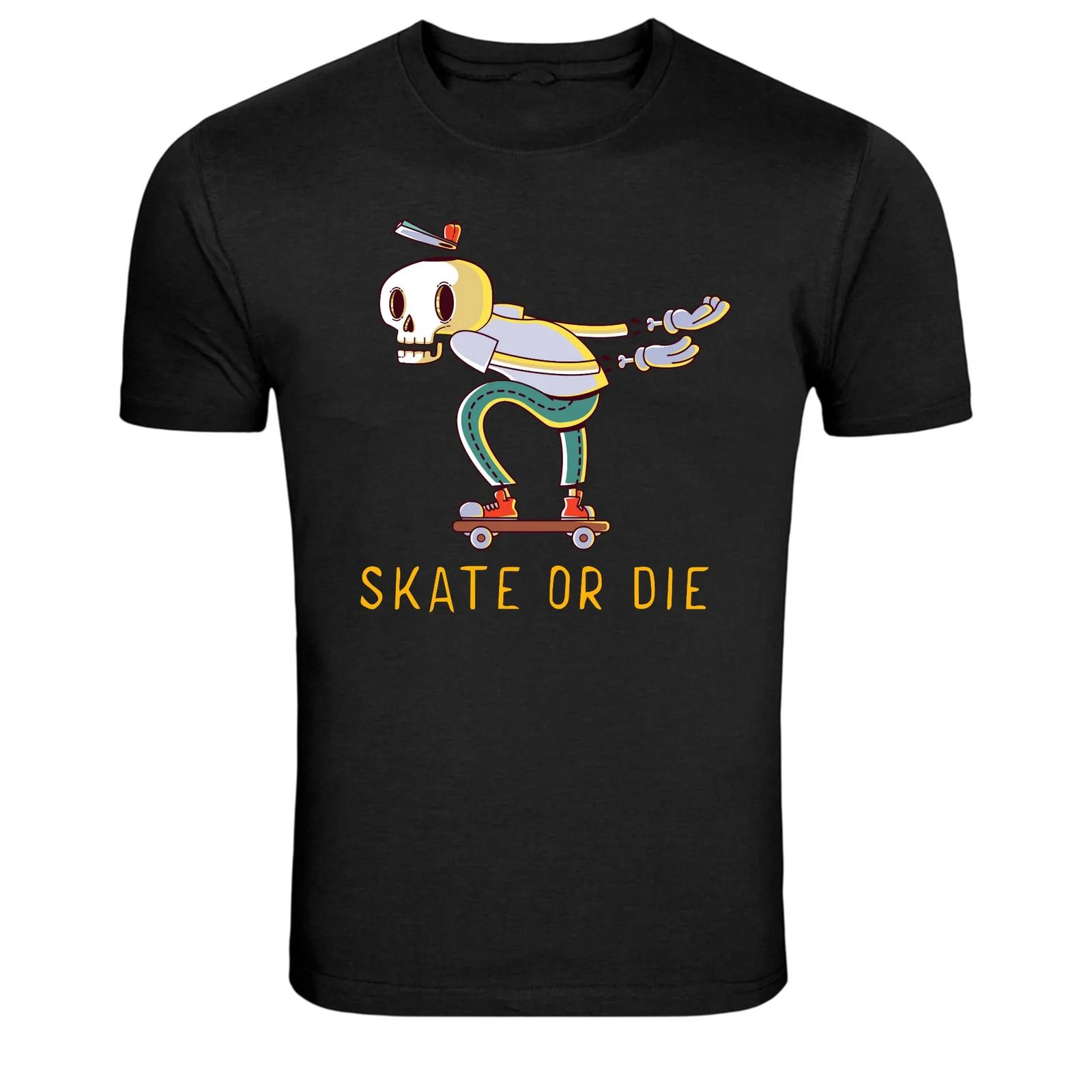 Skeleton Skateboard Skate Or Die Graphic T-Shirt XXXXL