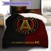 Atlanta United FC Pattern Bedding Quilt Set  Home Decoration  Gift (1 * duvet cover + 2 * pillowcase  without core)