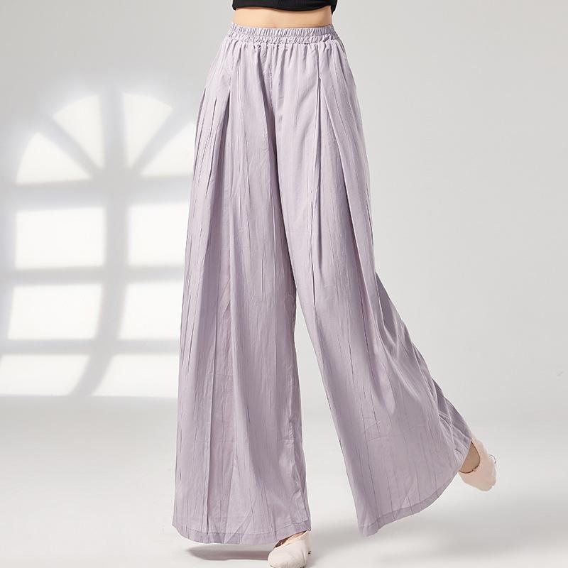 7 Colors Spring Women's Casual Wide-leg Pants, Chinese Classical Dance Clothes, Body Women's Dance Pants, Pleated Design