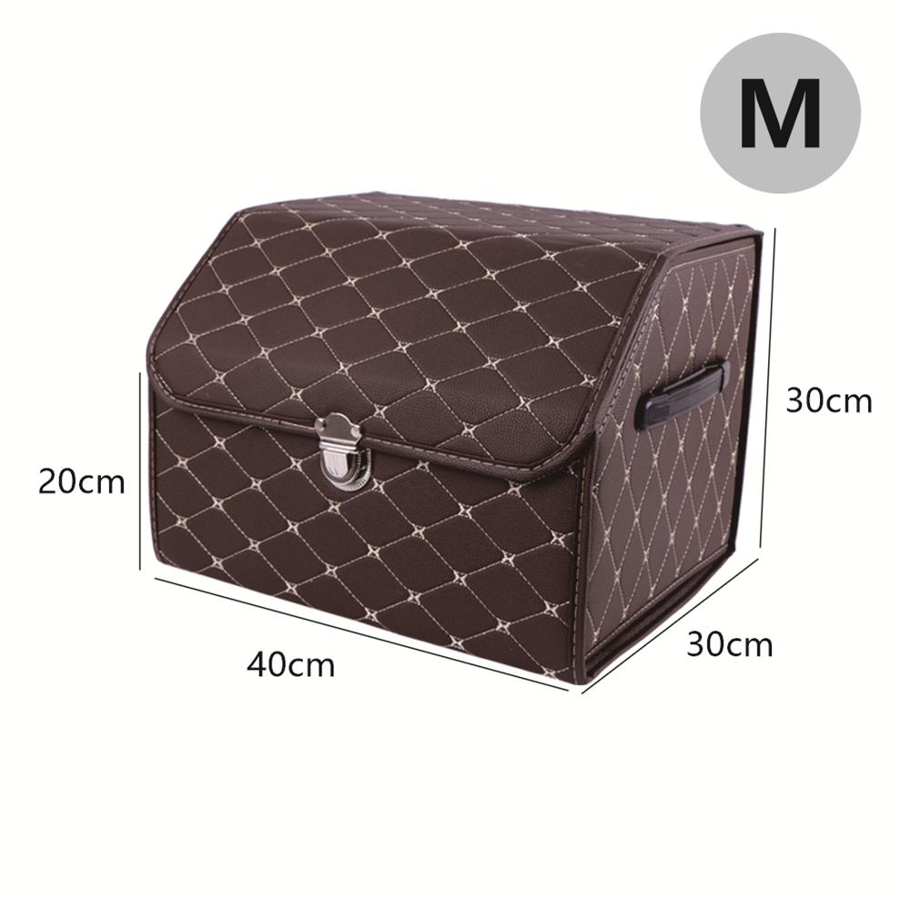 Collapsible Car Trunk Storage Box High Capacity Organizer In The Car Pu Leather Trunk Tool Box Auto Accessories Storage Bag