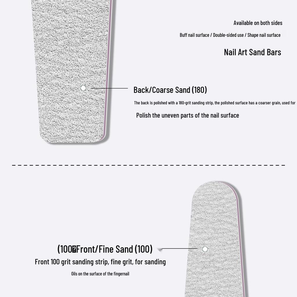 Nail Art 8-Piece Double-Sided File and Buffer Set