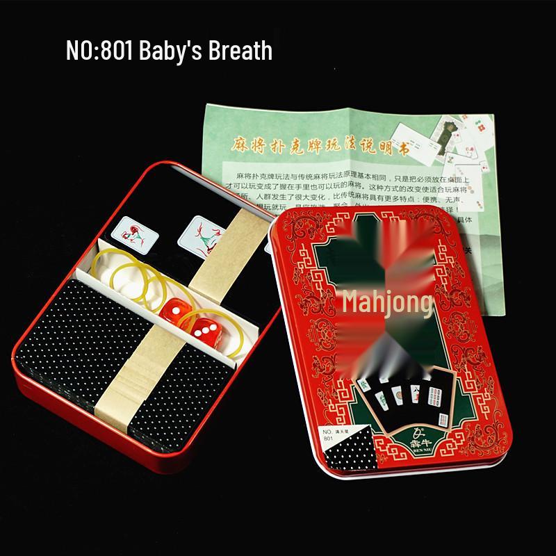 Набор водонепроницаемых мини-карт для игры в Маджонг Покер, 148 карт, ПВХ