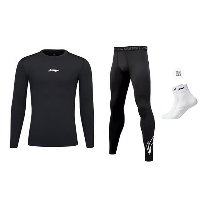 Li Ning Fitness Set Men's Black+Black YUDV013-1+YULV025-1