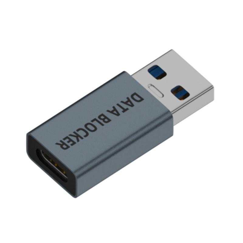 Portable USB Type C Data Blocking Charging Prevents Hacking Aluminum Housing Universal Compatibility for Phones Devices