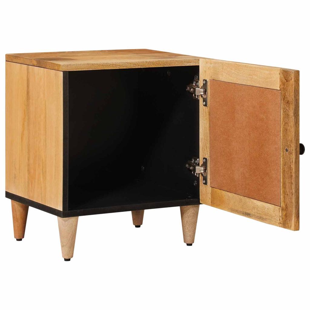 Nightstand In Natural Finish 40 X 33.5 X 46 Cm Solid Mango Wood