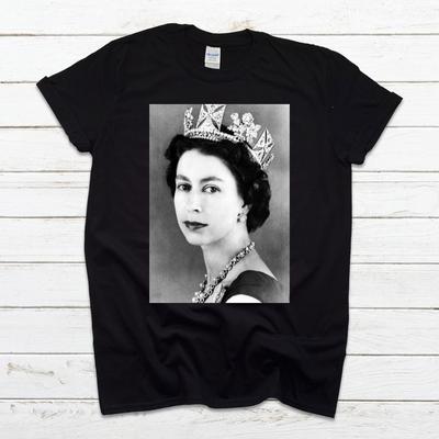 Hennes Majestät Drottning Elizabeth II T-shirt, Drottning T-shirt 1217