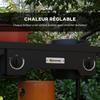 Portable Propane Stove 2 Burners 92000 BTU/h with 2 Removable Legs for Outdoor, Camping, Cast Metal
