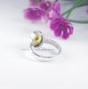 Natural Citrine Ring, Oval Gemstone Ring, 925 Sterling Silver Ring, Yellow Stone Ring, Gift for Mom, Simple Ring, Handmade Ring