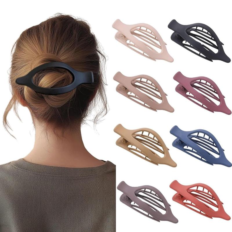 Frosted Oval Hairpin Fashionable Large Hair Volume Duckbill Clip High-end Hair Accessories