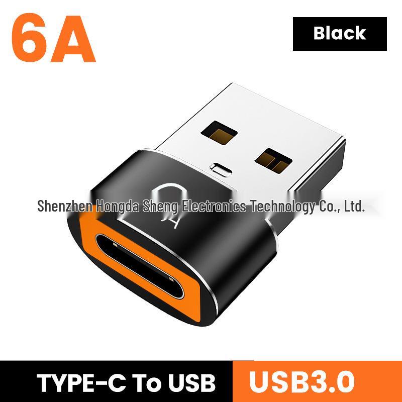 USB To Type-C Male To Female Charger, 6A Mobile Phone Adapter & USB-C Port Converter