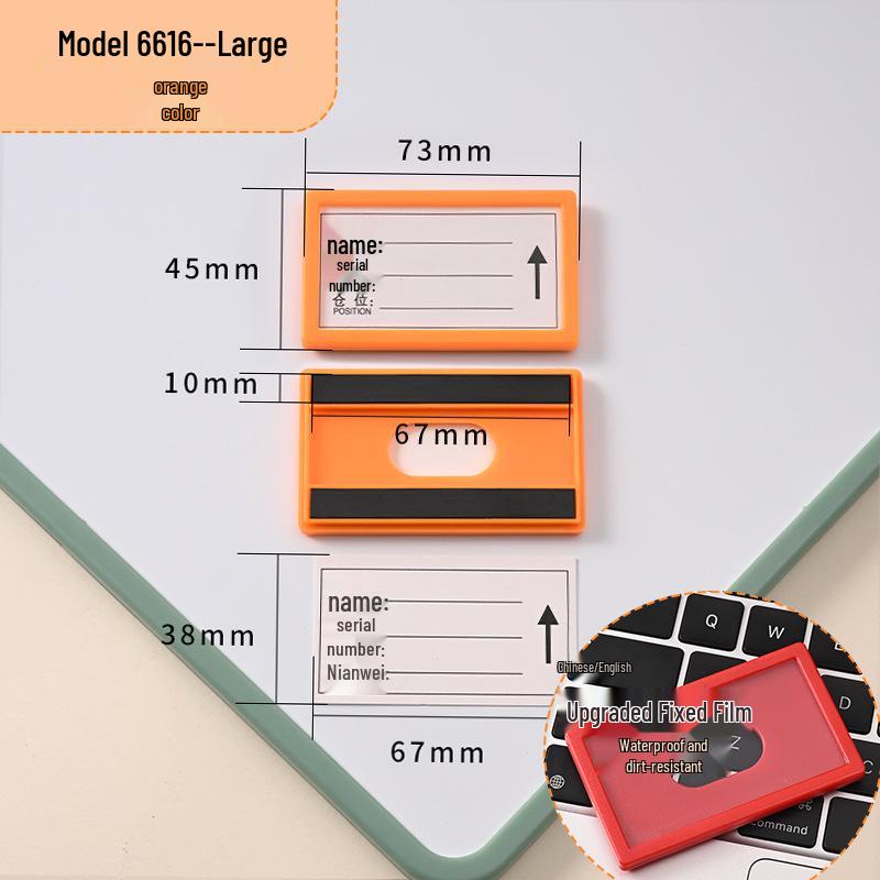 Magnetic Label Holder for Whiteboard & File Cabinets - Warehouse & Partition Name Sign Stickers