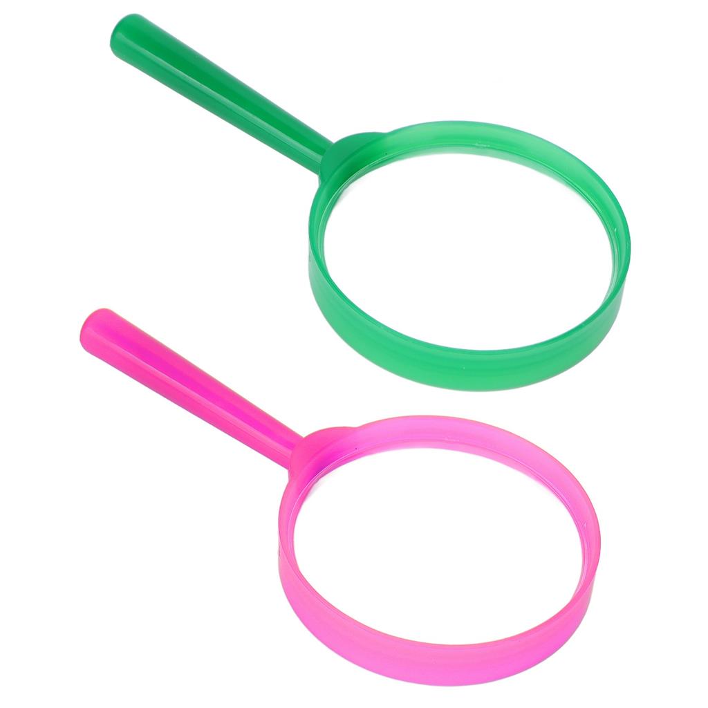 Mini Handheld Magnifier with Plastic Handle Portable Reading Magnifying Loupe for Students Children