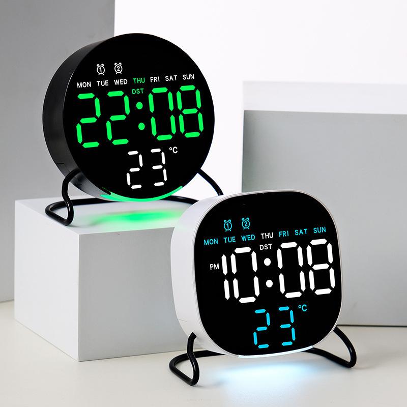 Desktop LED clock with alarm function and night light, a multi-functional digital timing clock