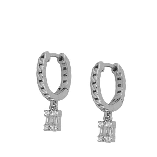 Crmya Yellow Silver Plated Stud Dangle Earrings For Women Cubic Zirconia Hoop Earrings For Women Bohemian Earings Jewelry