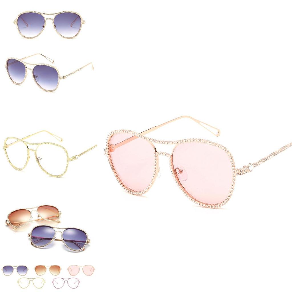 Occhiali da Sole Quadrati Oversize da Donna Glamour con Lussuoso Design della Montatura Bling