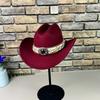 European and American Style Big-brimmed Cowboy Hat, Men's and Women's Retro Ethnic Style Belt Top Hat, Jazz Hat, Sunshade and Sunscreen Hat.
