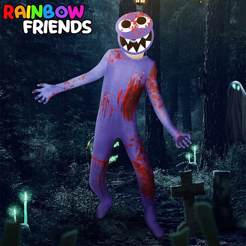 Kids Roblox Rainbow Friends Cosplay Jumpsuit Costume For Halloween And Parties