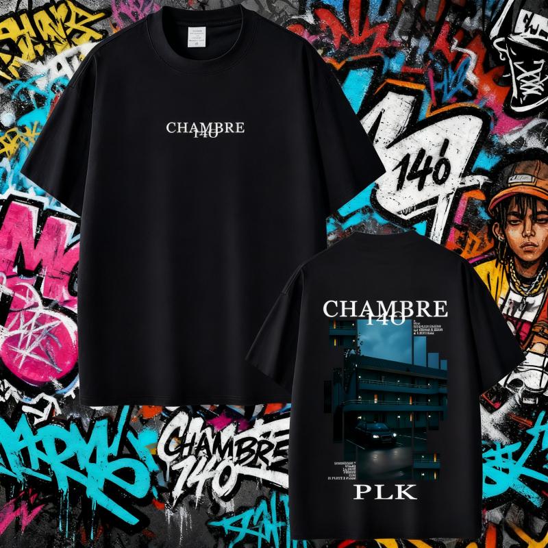 2025 Summer Rapper PLK Chambre 140 Album Graphic 100 Pure Cotton Printed Tshirt Unisex Women Hip Hop Fashion Pop Music Tshirt
