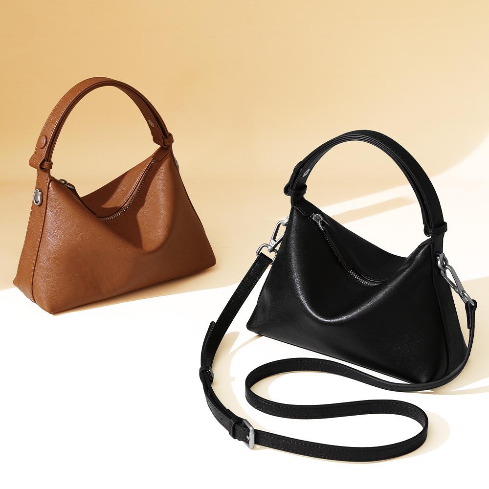 Genuine Leather Underarm Bag Personalized Bag Fashion Simple Style Commuting Shoulder Bag