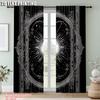 2Pcs Sun Constellation Darkening Curtain Gothic Boho Blackout Curtains For Living Room Bedroom Home Decor