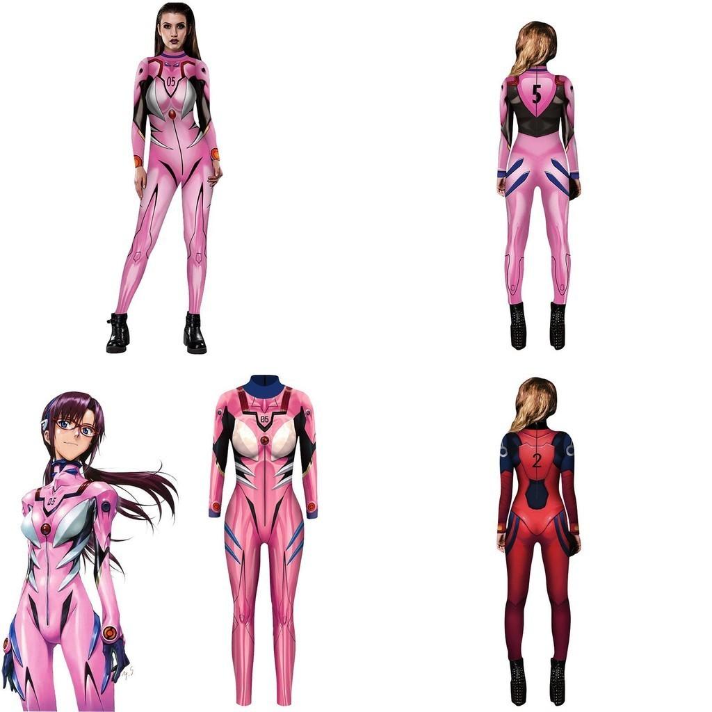 Oszałamiający Eva Neon Genesis Evangelion Asuka Langley Zentai Rajstopy Body Kostium Cosplay Dla Kobiet