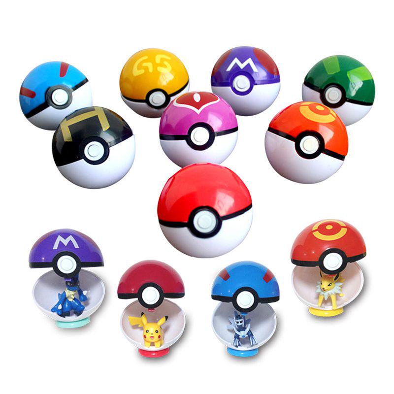 Premium Quality Pokemon Pokeball 7cm Toy Ball With Pikachu Monster Figures Gift