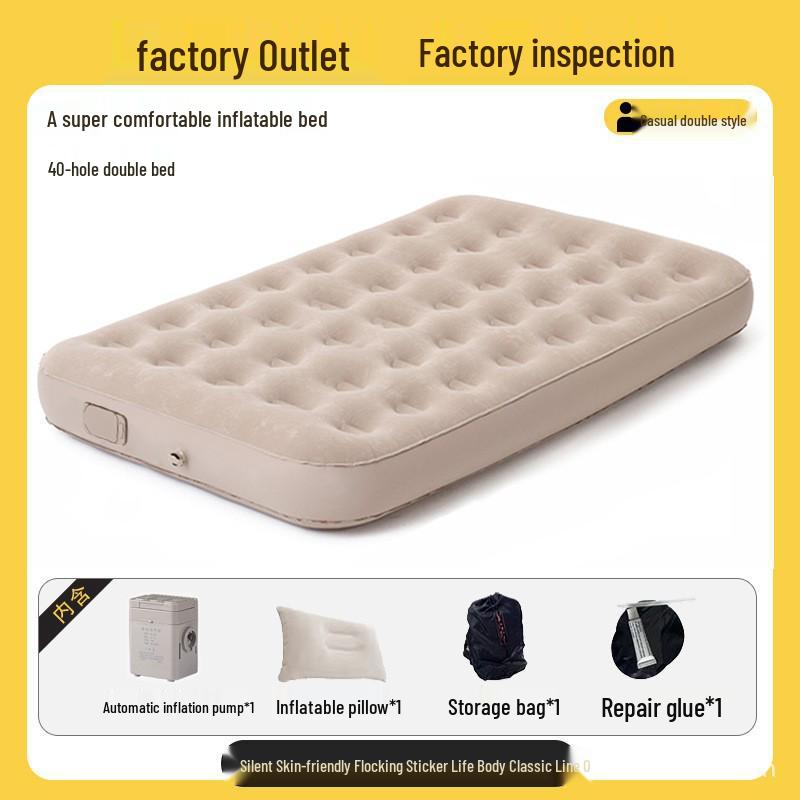 Portable Self-Inflating Camping Mat: Thickened Air Mattress for Outdoor Use.